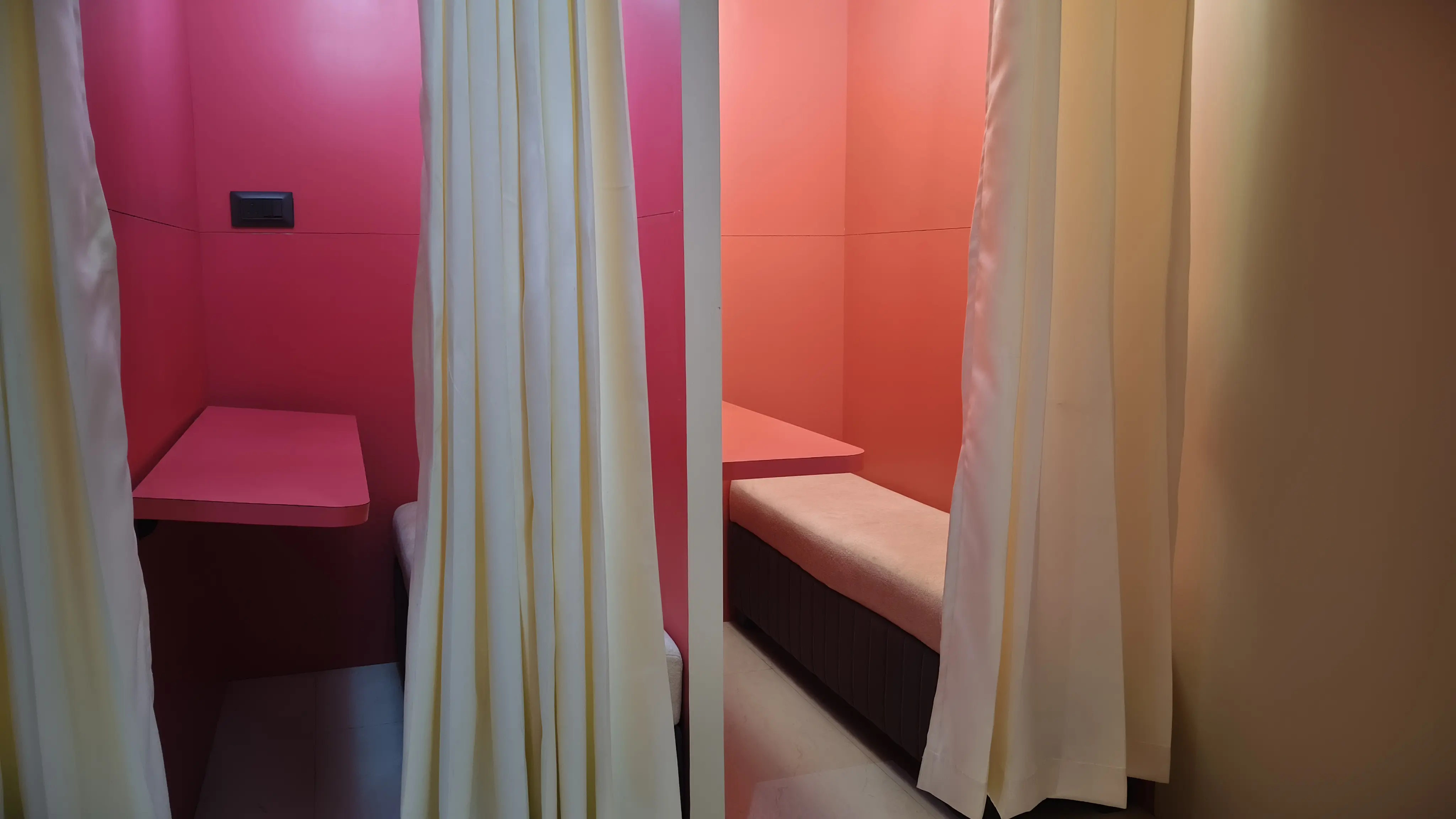 Relaxing spa treatment room